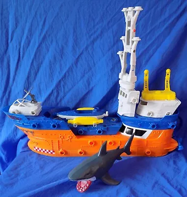 Matchbox MEGA RIG Building System Shark Ship Interchangeable Boat Mattel 2006 • $24.98