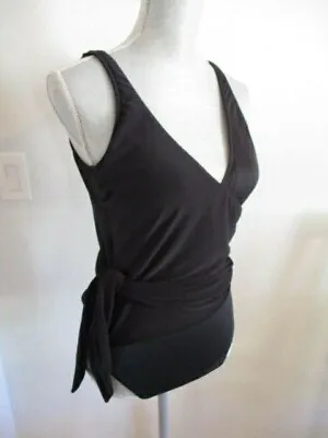 Nwt Magicsuit Black Size 810 & 14 Faux Wrap W/tie 1 Pc Swimming Suit Msrp $146. • $34.99