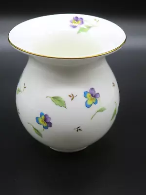 Mikasa Japan Small Vase Pattern Is Pansy Parade Purple Pansy Flowers Gold Rim • $14.50