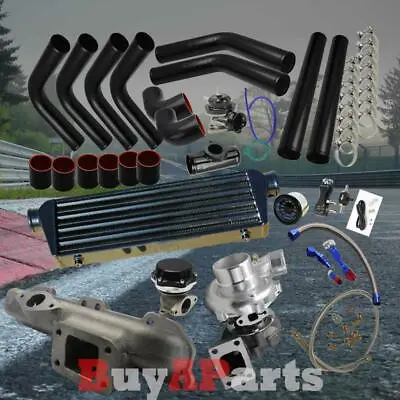 Black Intercooler Piping Couplers Turbo Kit For 95-99 Mitsubishi Eclipse 420A • $689.98