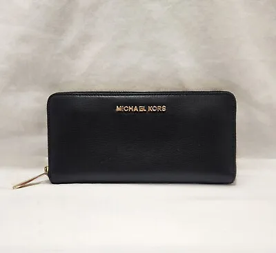 Michael Kors Large Black Zip Around Continental Wallet  • $39.99