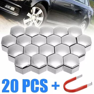 20X Car Wheel Bolt Nut Cap Covers Universal 22MM Chrome With Removal Tool Set • $26.35