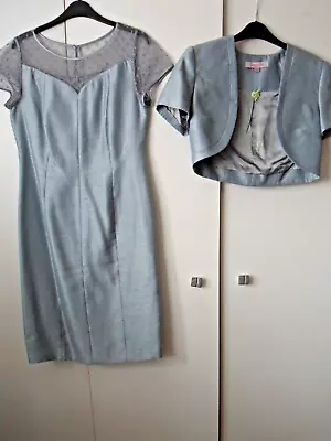 Jacques Vert Silver Grey Two Piece Suit Size 10 • £7