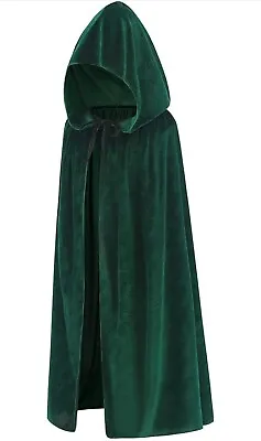 LMYOVE Hooded Velvet Cloak Cape For Kids Adult Christmas Halloween Costume • $10.99