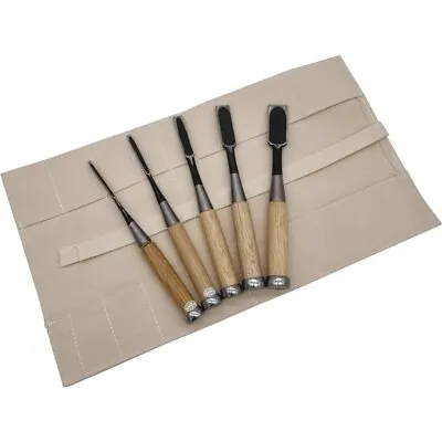 Asahi | 5 Piece Japanese DK-5 Chisel Set In Roll • £90