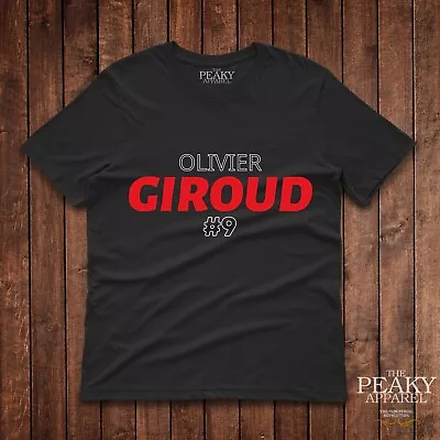 AC Milan Olivier Giroud Football T-Shirt Men Women's Kid's Black White NEW • $18.66