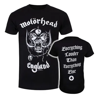 Motorhead T-Shirt England Everything Louder Rock Band Official Black New • $21.41