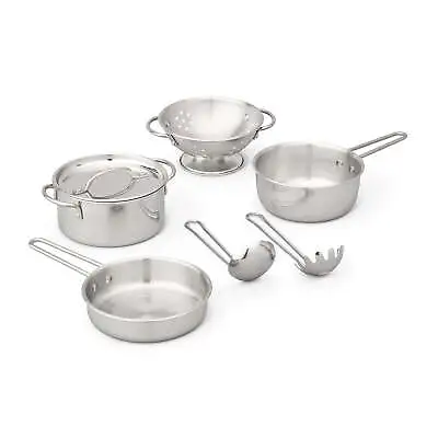 $36.79 • Buy Melissa & Doug 8-Piece Stainless Steel What’s Cooking Pots And Pans Restaurant
