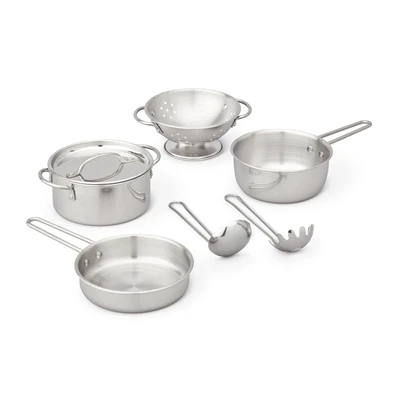 $36.79 • Buy Melissa & Doug 8-Piece Stainless Steel What’s Cooking Pots And Pans Restaurant