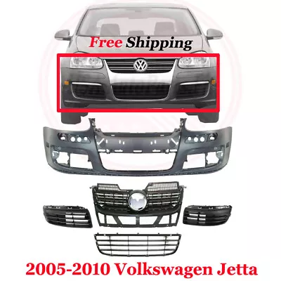 For 2005-2010 Volkswagen Jetta Front New Bumper Cover & Full Grille Kit Set Of 5 • $271.40