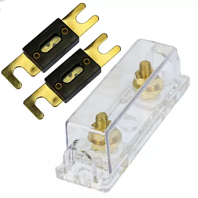 1/0/4/8 Gauge ANL Fuse Holder With 2 Pack Gold Plated 250 Amp ANL Fuse • $8.95