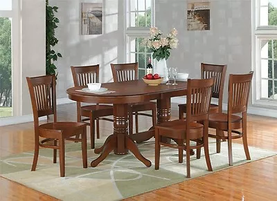 East West 7pc Vancouver Dining Set Table W/ 6 Side Chairs Solid Wood In Espresso • $995