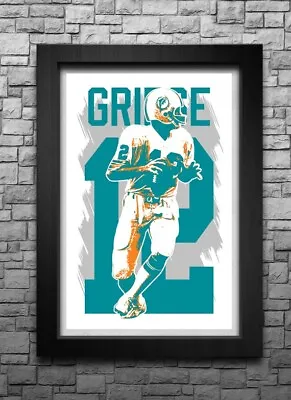 BOB GRIESE Art Print/poster MIAMI DOLPHINS FREE S&H! JERSEY • $11.99