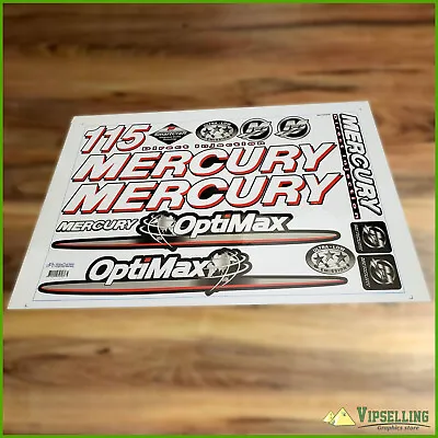 Mercury Optimax 115 HP Direct Injection Outboards Motor Laminated Decals Sticker • $47.70
