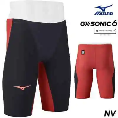 MIZUNO GX SONIC 6 NV FINA N2MBA501 Black Red Swim Suit Men Wear From Japan New • $243