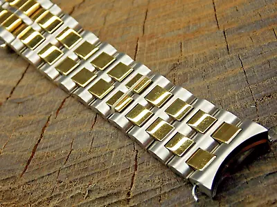 Cyma 20mm Deployment Clasp 2 Tone Stainless Vintage NOS Unused Watch Band Long • $405.93