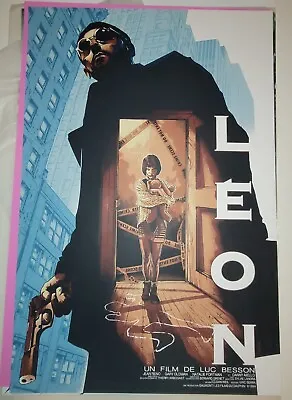 Leon By Barret Chapman Screen Print Poster Mondo 178/250 Corner Damage  • $45