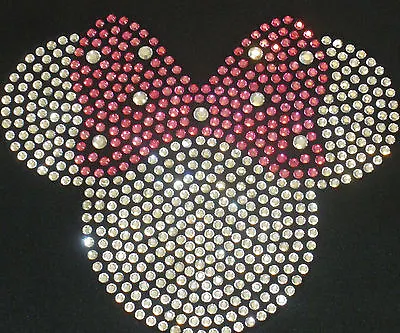 6.5  CLEAR/PINK Minnie Mouse Iron On Disney Rhinestone Transfer For Costume • $12.50