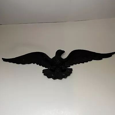 Vintage MCM Sexton Cast Metal American Eagle Wall Decoration 1971 USA 20  Black • $45