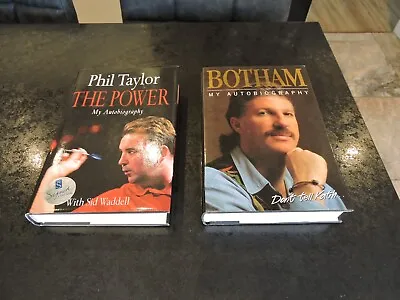 Autobiography Books Hardback X 2  Phil The Power Taylor Signed And Ian Botham • £5.99