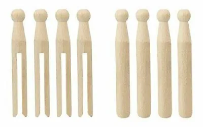 £3.79 • Buy 24 Beech High Quality Wooden Dolly Pegs 11 Cm Clothes Line Washing New