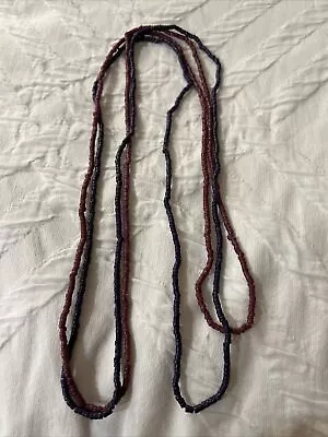 Vintage Native American Jewelry Heishi Beads Two Strands Necklaces • $42.89