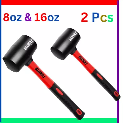 Rubber Mallet Hammer 8oz -8oz &16oz Fiberglass Handle Rubber Mallet For Flooring • $29.99