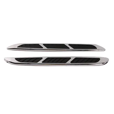 2pcs Chrome Universal Car Air Flow Fender Side Mesh Hood Vent Decoration Sticker • $9.19