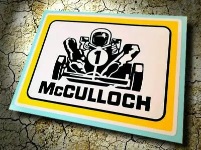 McCULLOCH Go Kart • Vintage Style Logo Sticker • 1960's Style • Decal • $4.25