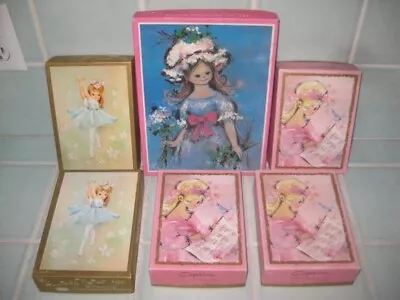 Lot 6 Boxed Sets Unused Vintage 1960’s Greeting Cards Gigi Caprice Fantasy Notes • $24.95