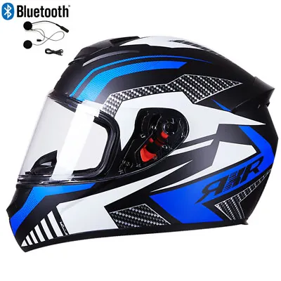 Bluetooth Motorcycle Helmet Full Face Off Road Street Moto Anti-fog Helmet DOT • $62.89