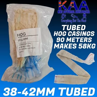 $50 • Buy Sausage Skins Hog Casings Graded 38-42mm 90M Tubed Butcher/Chef/Hunter/salami