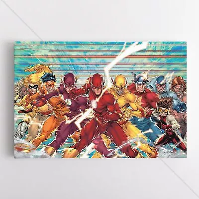 $54.95 • Buy Flash Poster Canvas Annual Vol 1 #1 DC Justice League Comic Book Cover Art Print