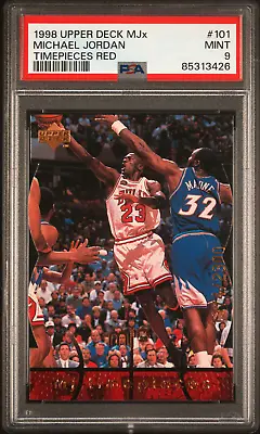 1998 1998-99 Upper Deck MJx Timepieces Michael Jordan #101 RED /2300 PSA 9 POP 7 • $49.99