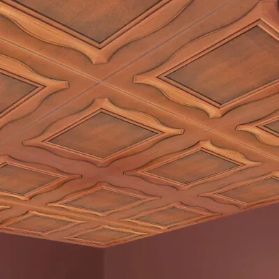 Ceiling Tiles Panels Glue Up 20  X 20  Decor Foam ROMA Copper Brown • $6.05