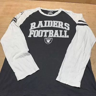 Las Vegas Oakland Raiders Spell Out Distressed Long Sleeve T-Shirt Men’s Medium • $14.75