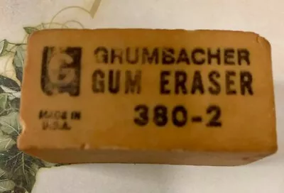 VINTAGE - Grumbacher ART Gum Eraser 380-2 Made In U.S.A - VINTAGE GREAT SHAPE • $10