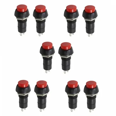 10x Red 1/2  Momentary Push Button Reset Horn Switch 1.5A 125V/3A 250V Car 12V • $8.95