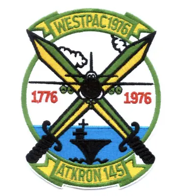 $29.99 • Buy 4.5  Navy Va-145 Attack Squadron Westpac 1976 Embroidered Patch