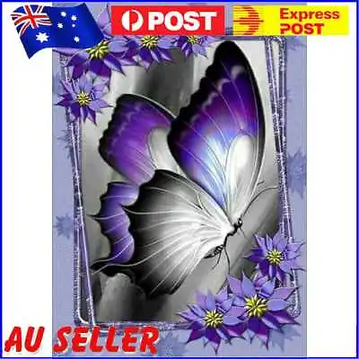 $11.51 • Buy 5D DIY Full Drill Diamond Painting Purple Butterfly Cross Stitch Embroidery