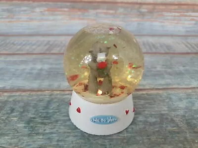 £9.99 • Buy Me To You Love Heart Teddy Bear Snowglobe Globe Ornament Romantic