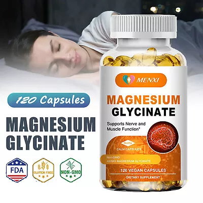 400MG Magnesium Glycinate High AbsorptionImproved SleepStress & Anxiety Relief • £13.19