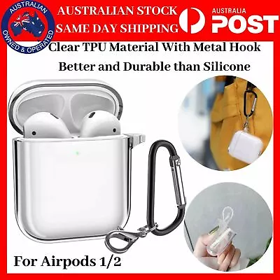 $6.99 • Buy Shockproof For Apple Airpods Airpod Case Cover Clear Transparent Skin Holder TPU