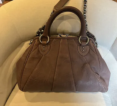 Marc Jacobs Stam Bag Brown/Tan Quilted Leather Satchel Shoulder Bag • $159