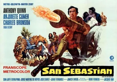 Guns For San Sebastian Starring Anthony Quinn Charles Bronson Anjanette Comer • £3.60