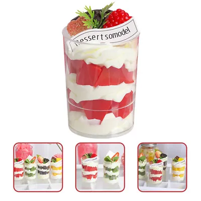  Fake Dessert Cup Artificial Desserts Cakes Models Simulation Ornaments • £9.05