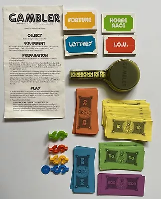 1977 Vintage The Gambler Board Game PIECES ONLY By Parker Brothers • $8