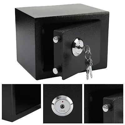 £16.09 • Buy Solid Steel Fireproof Safe Security Home Office Money Cash Safety Mini Box W/key