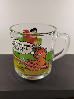 Garfield Coffee Glass Mug Cup McDonald's Odie Seesaw Teeter Totter 1980 VTG • $8.98