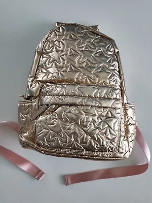 Gymboree Quilted Rose Gold Metallic Mini  Backpack Purse NWT • $18.95